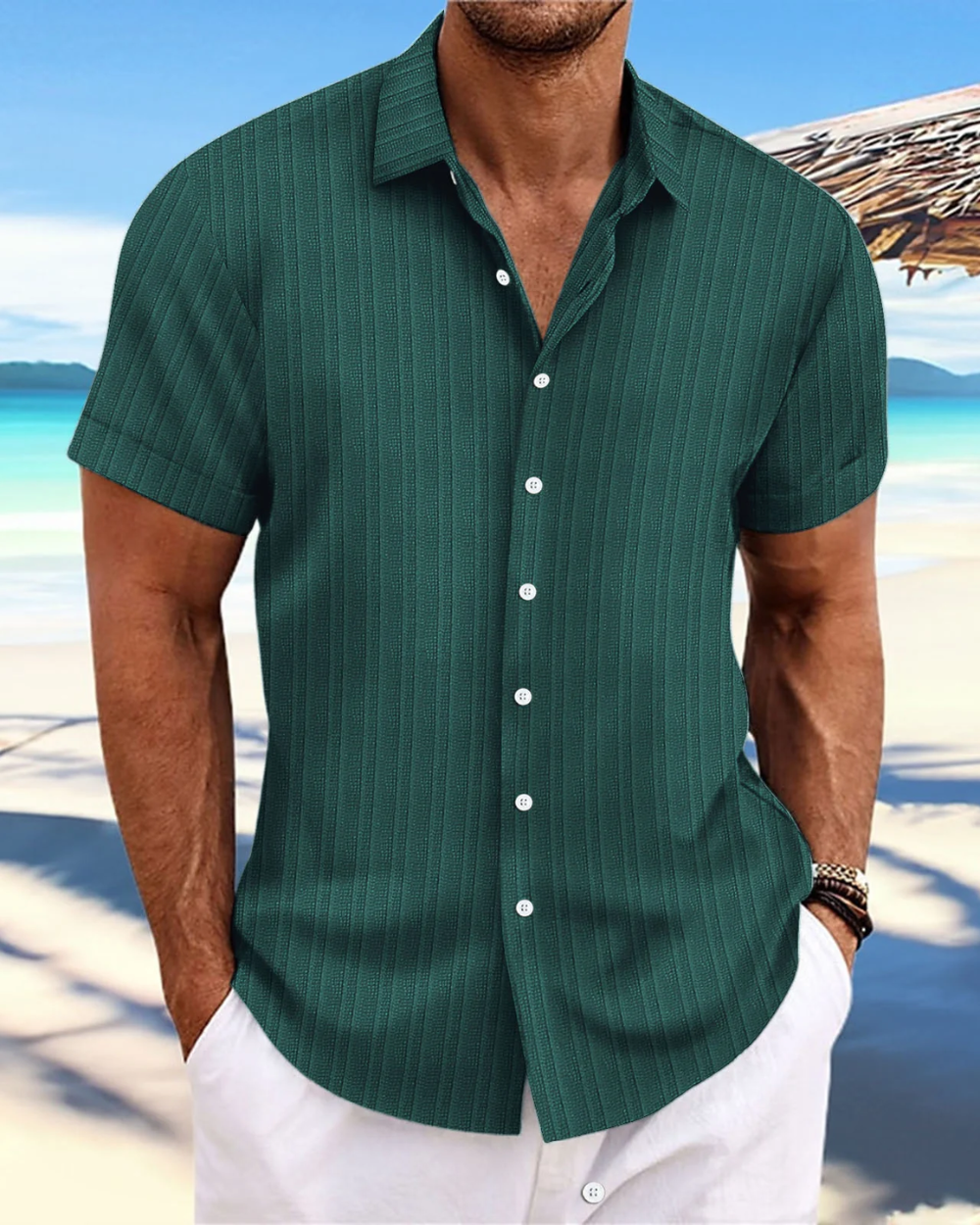 Camicia casual a maniche corte