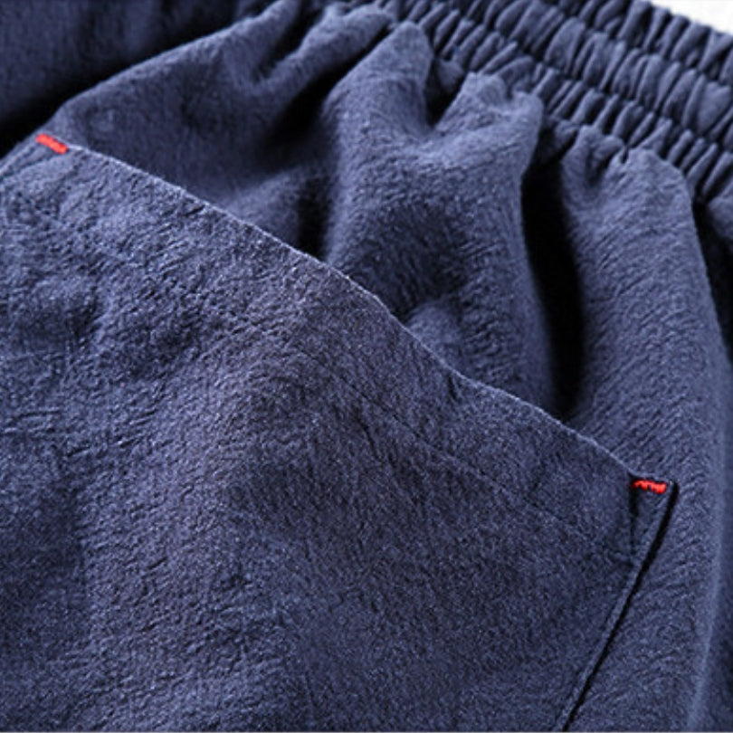 Pantaloncini di cotone in stile giapponese