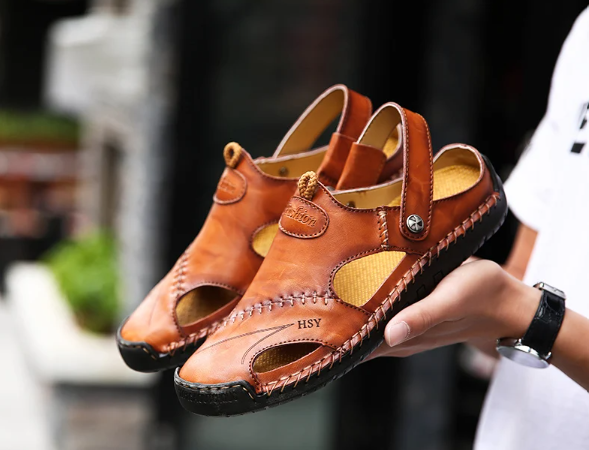 Sandali classici in pelle