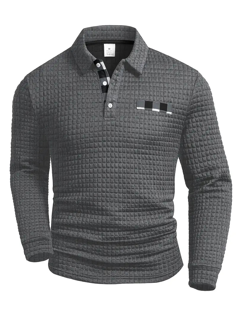 Maglione polo a coste