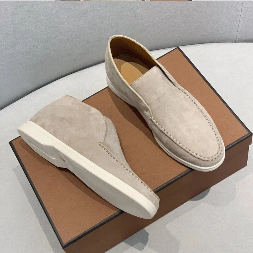 Mocassini casual in pelle scamosciata