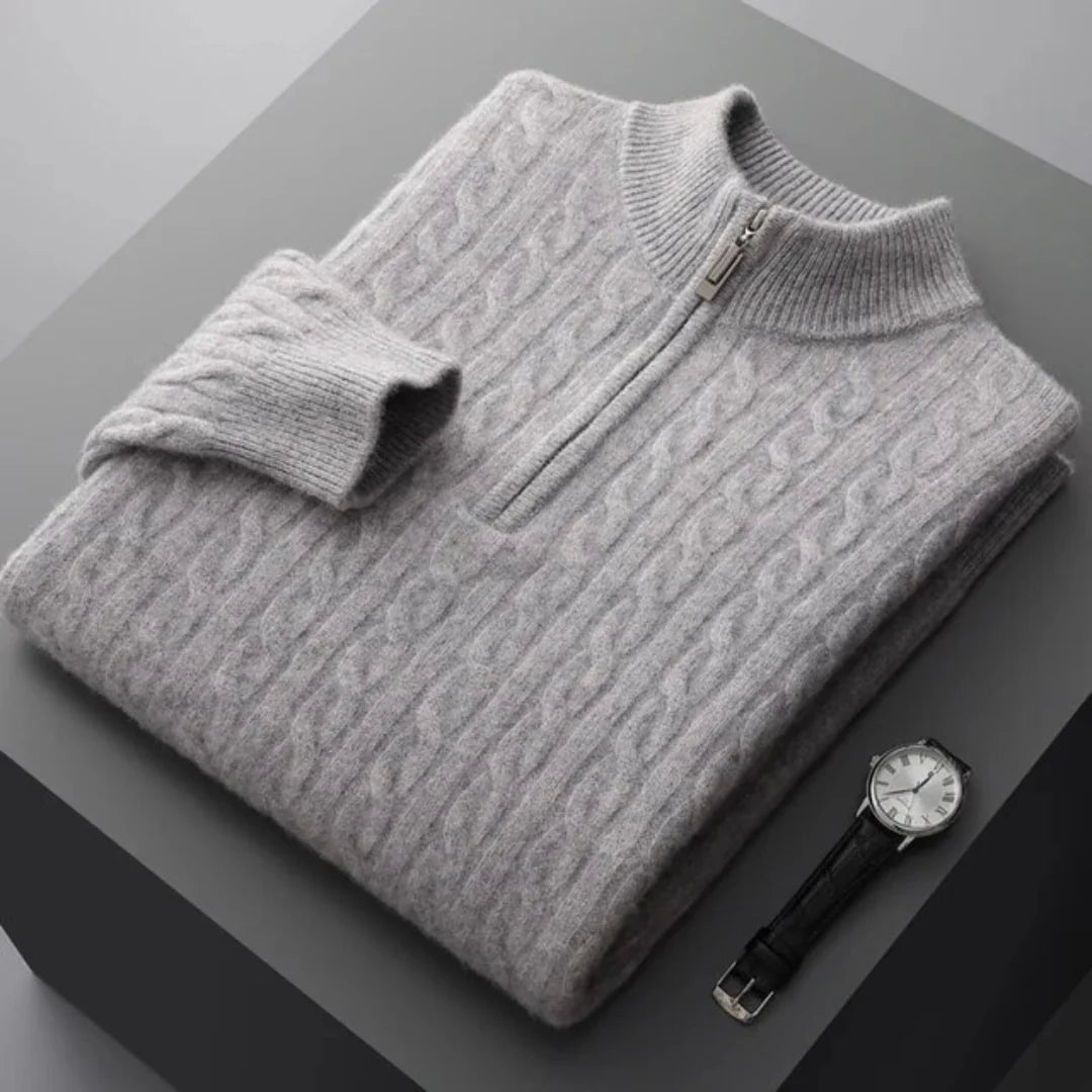 Deneb Cashmere Tessuto Mezza Zip