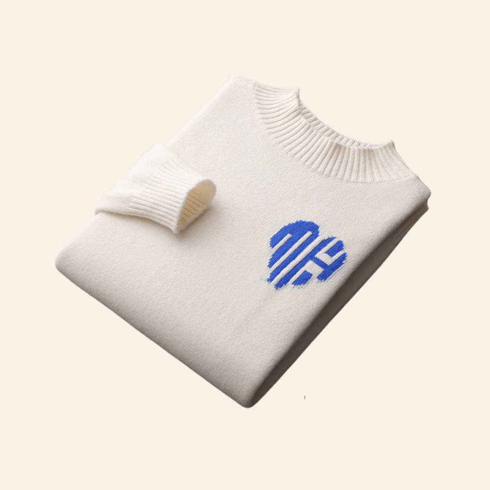 Bora Bora - Maglione con cuore in cashmere