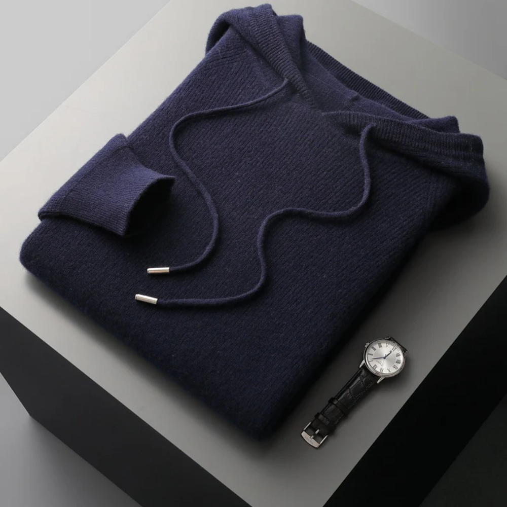 Felpa con cappuccio Arezzo in lana merino