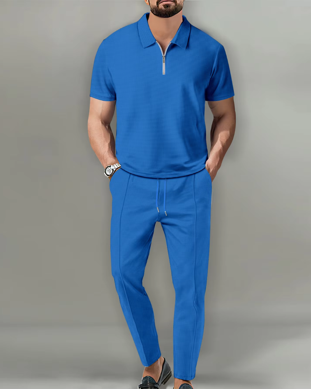 Set polo 2 pezzi con zip