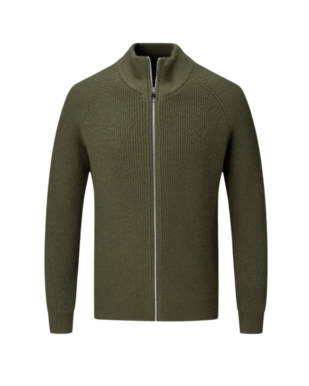 Cardigan con zip in lana merino Four Seasons