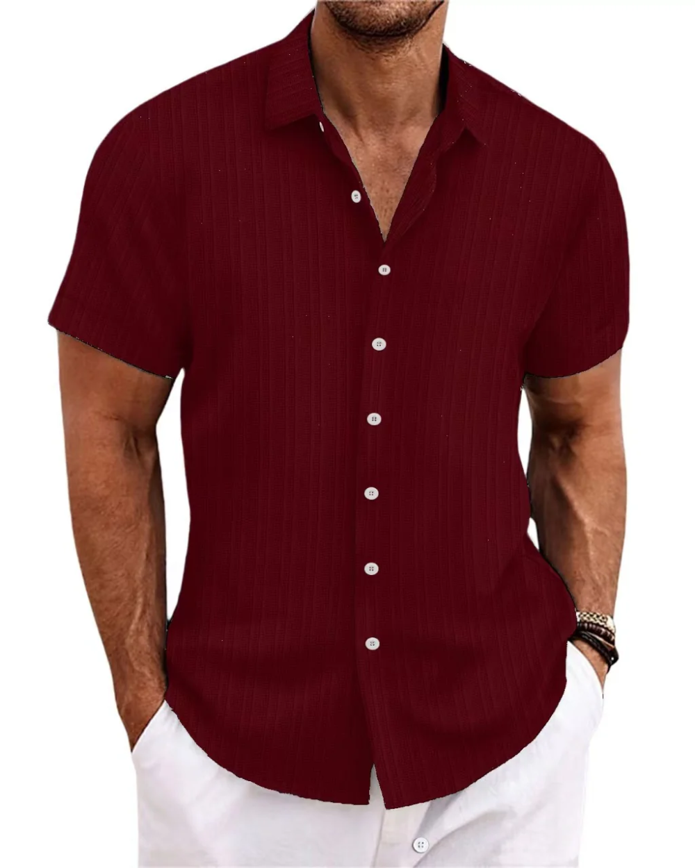 Camicia casual a maniche corte