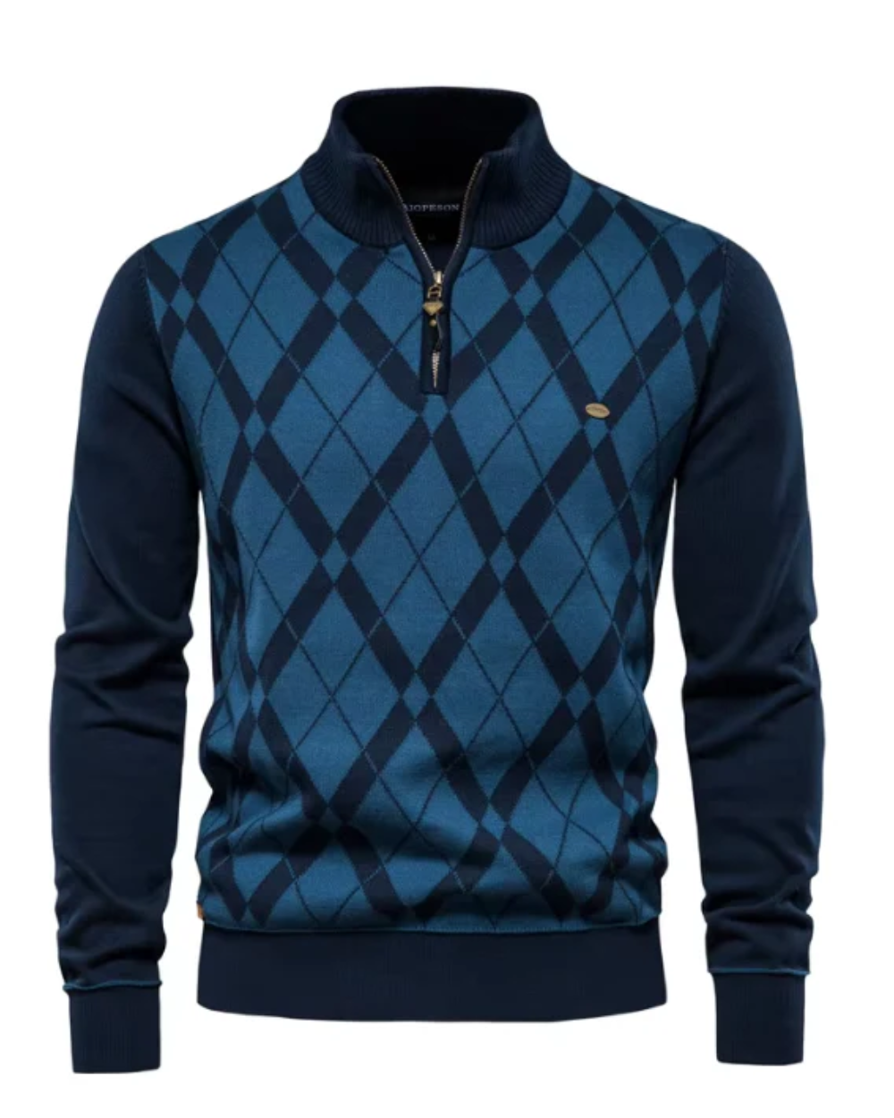 Maglione da uomo con mezza zip