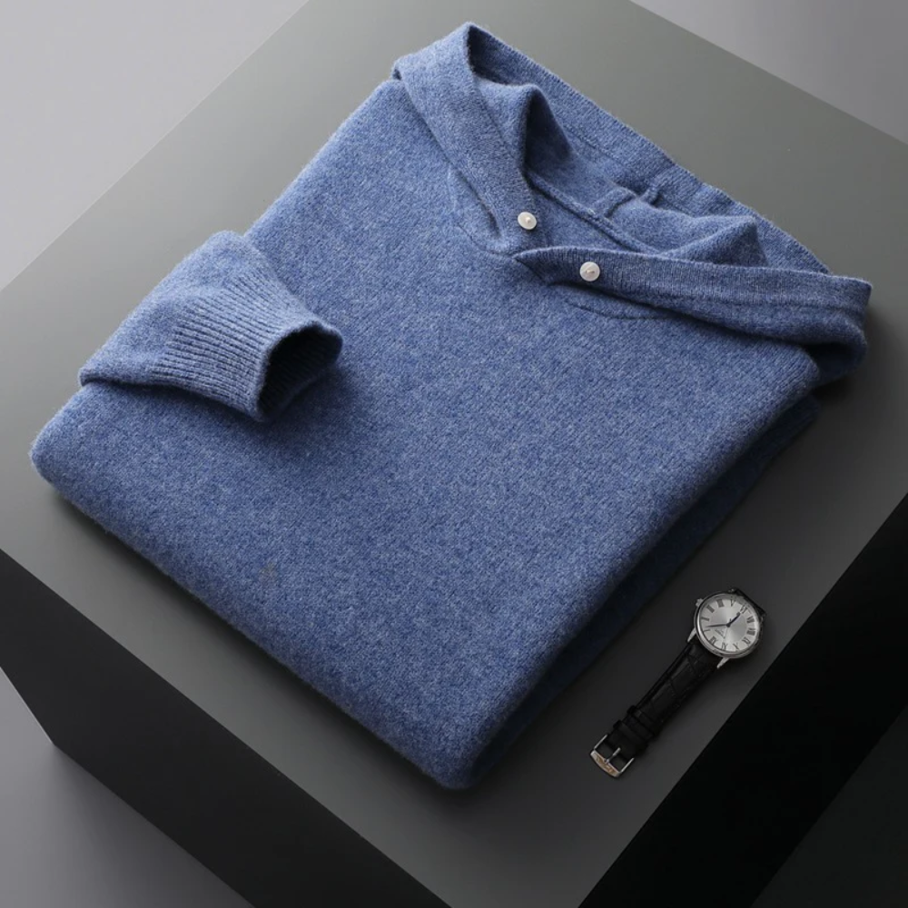 Nova Felpa con cappuccio in lana merino