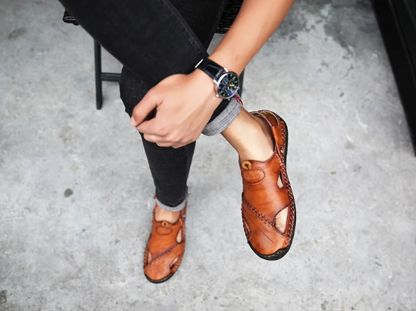 Sandali classici in pelle