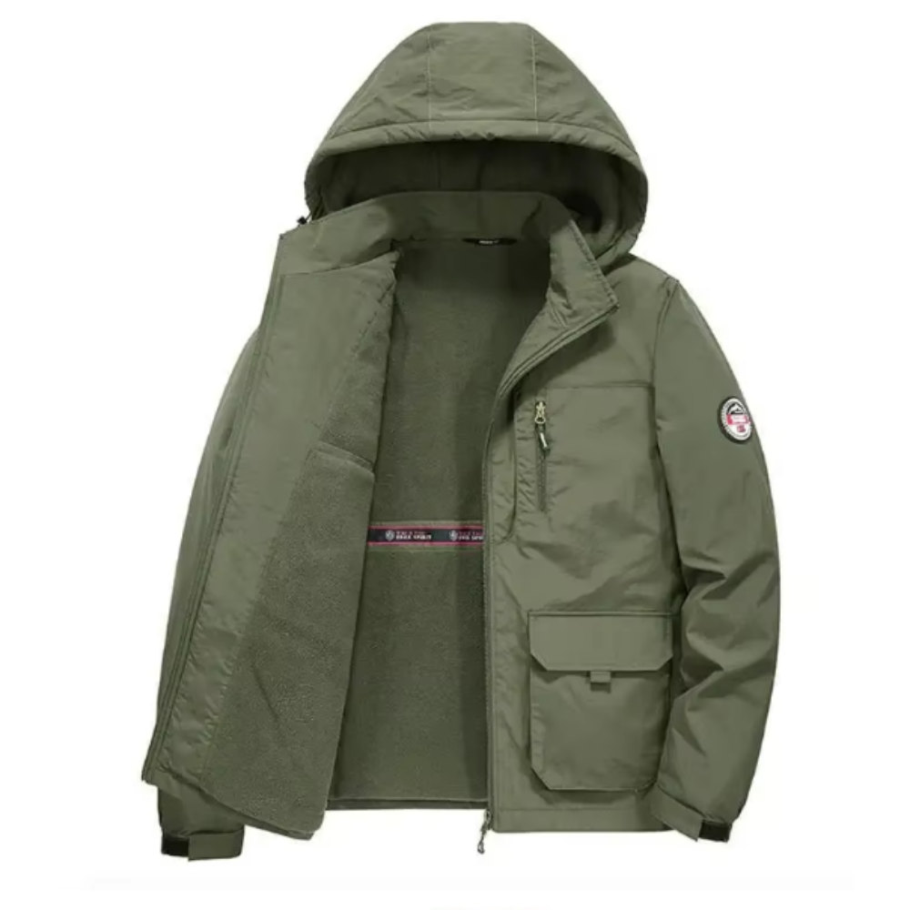 Giacca foderata in pile ispessito