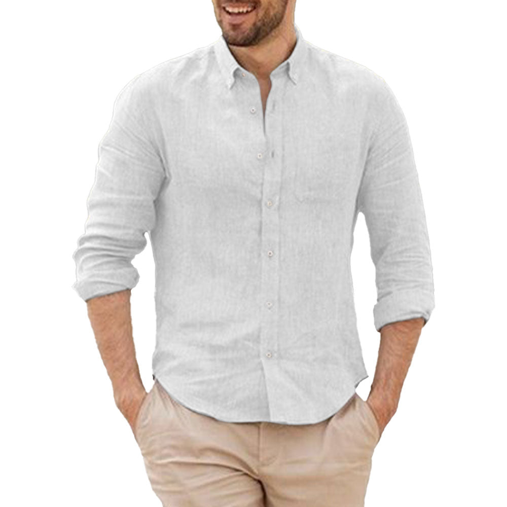 Camicia di lino traspirante