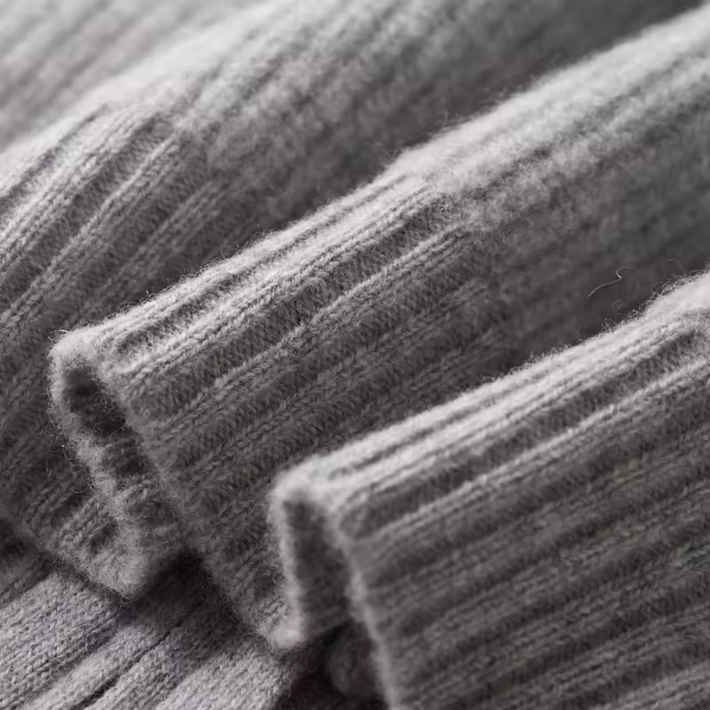 Gilet a coste in cashmere Seychellen