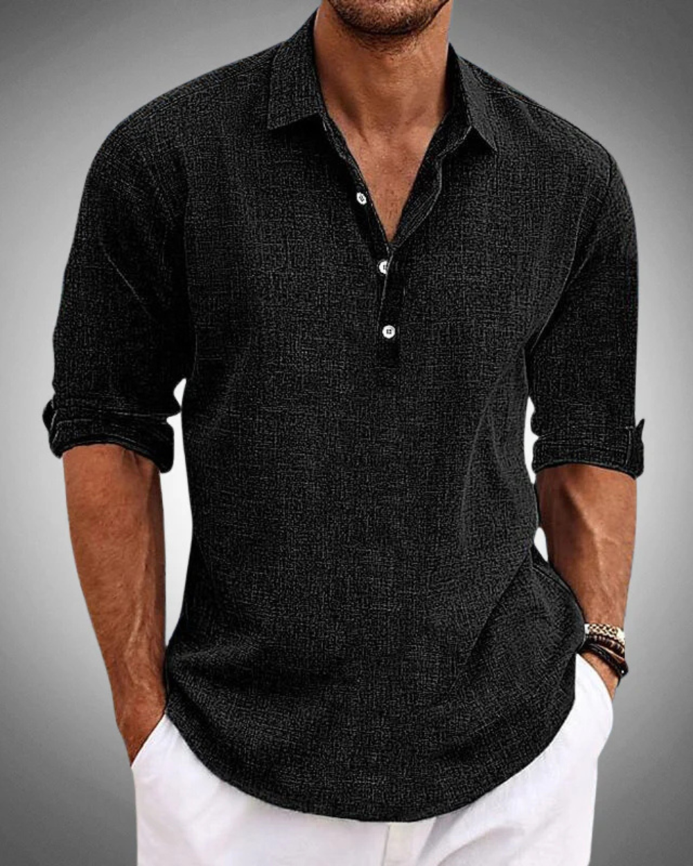 Camicia classica in cotone Sabbio