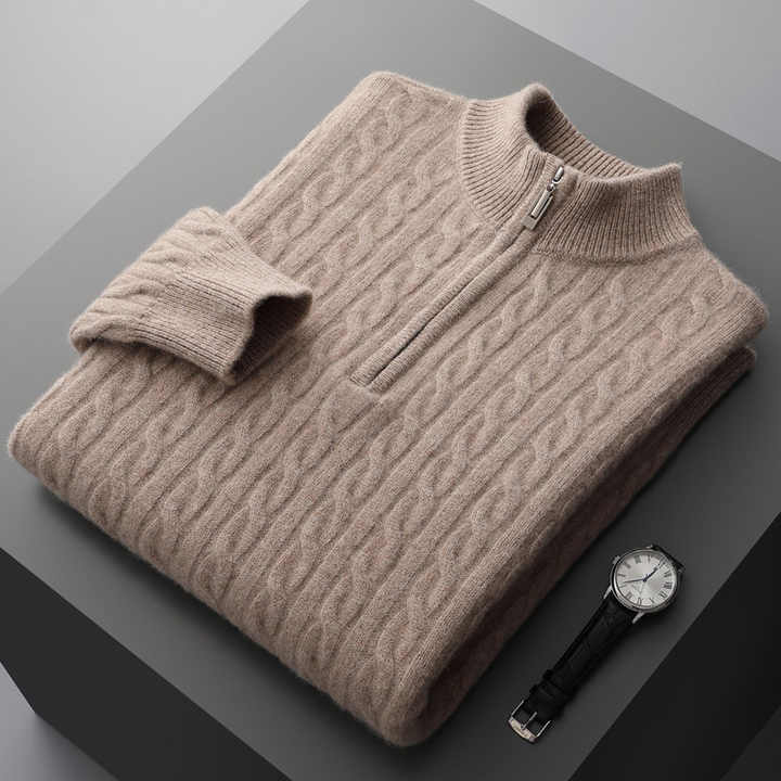 Deneb Cashmere Tessuto Mezza Zip