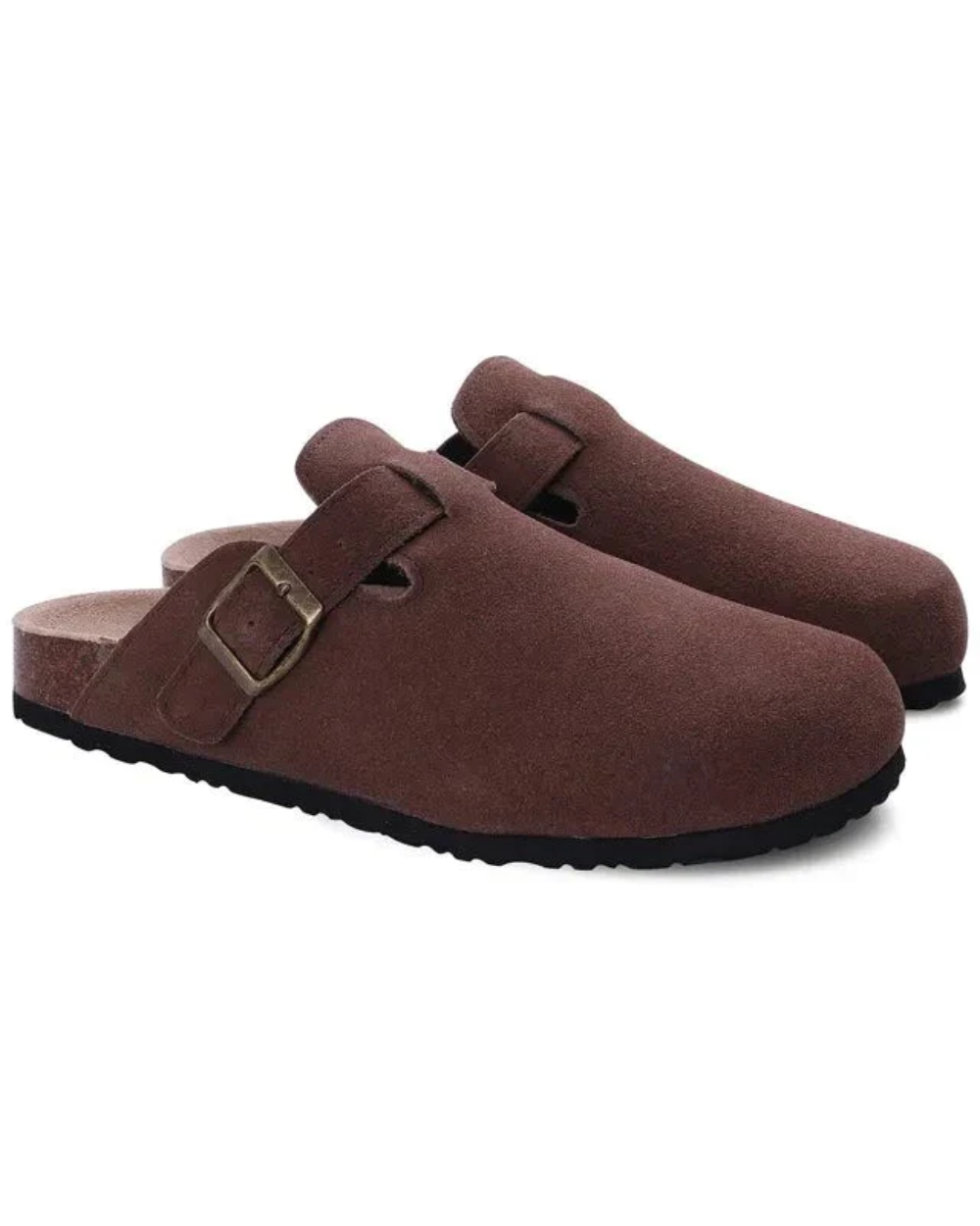 Zoccoli Oxford in pelle scamosciata