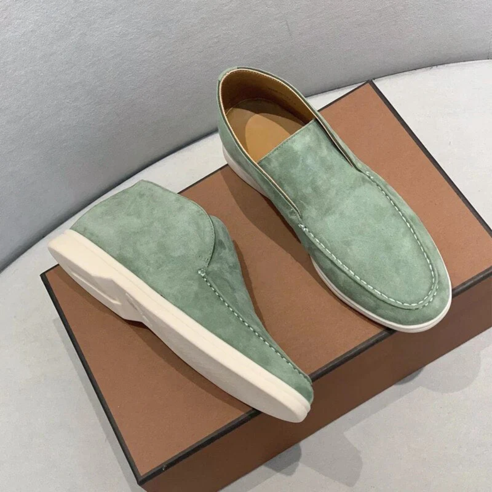 Mocassini casual in pelle scamosciata