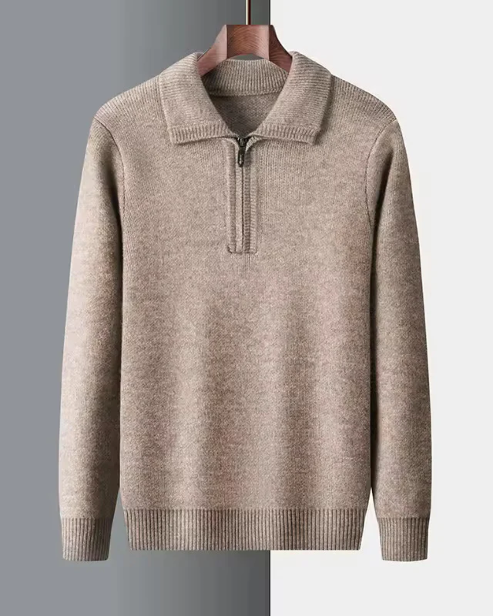 Gstaad - Maglione con zip a tre quarti in cashmere