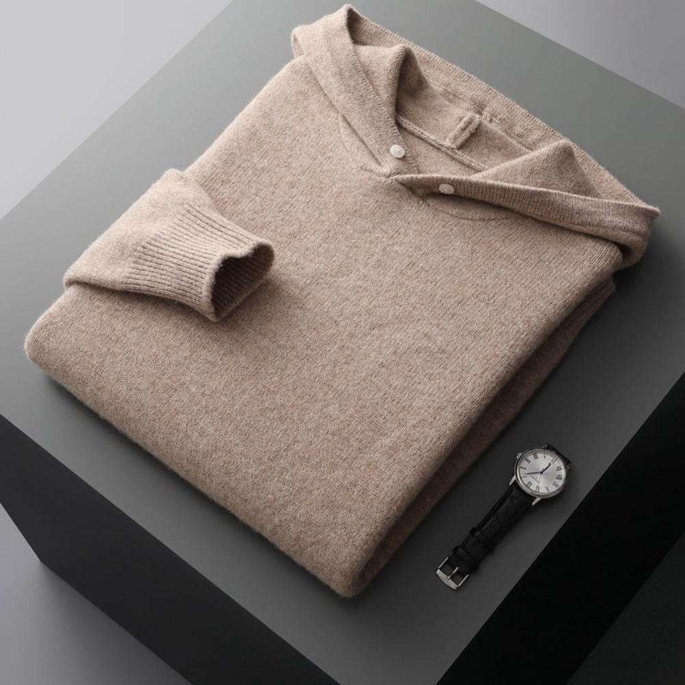 Nova Felpa con cappuccio in lana merino