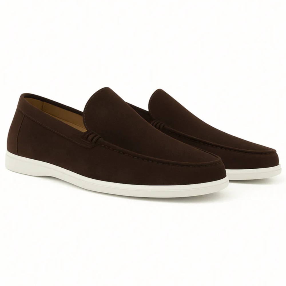 Mocassini casual in pelle scamosciata