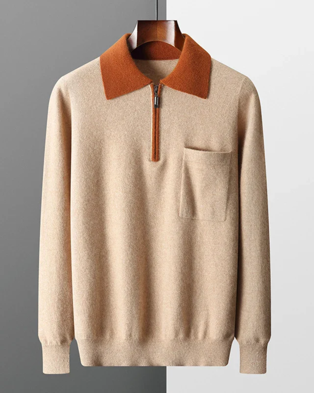Polo Castelle Cashmere con zip