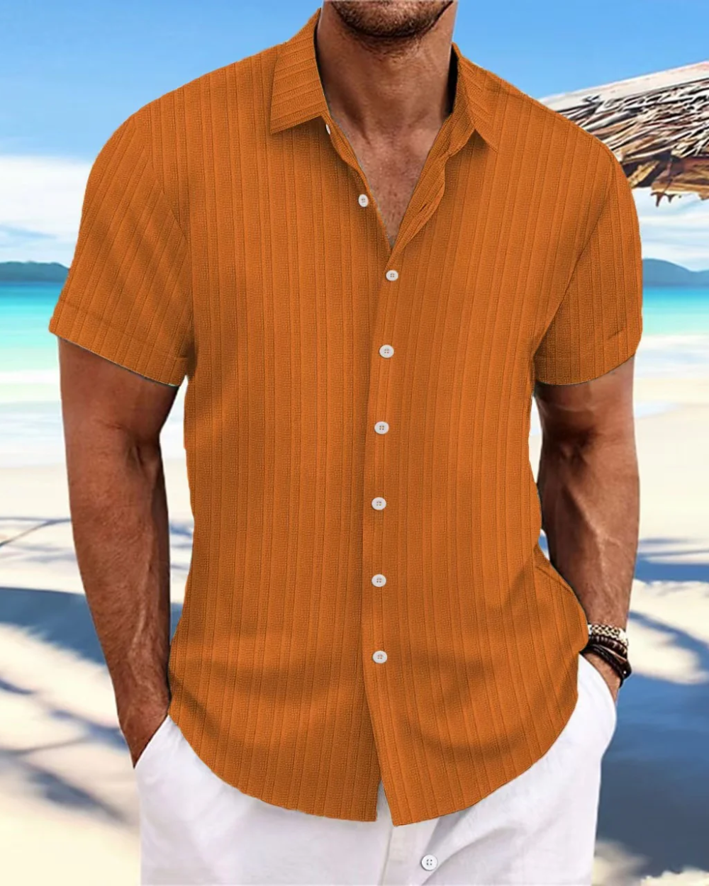 Camicia casual a maniche corte