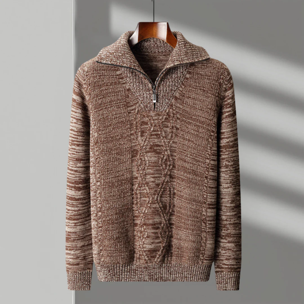 Maglione con zip in lana merino Taranto