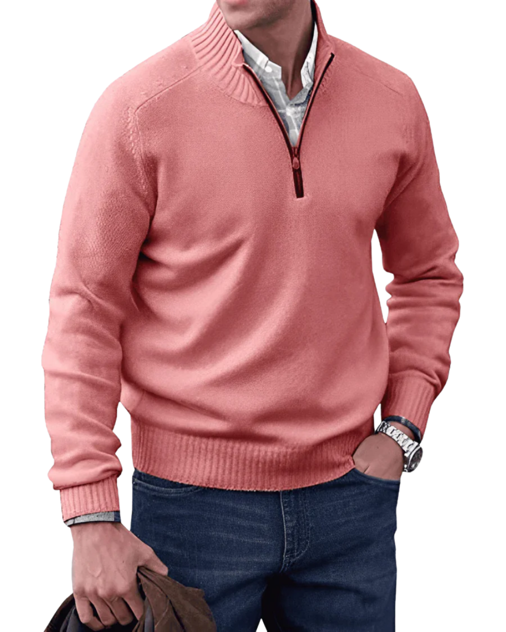 Maglione casual con zip