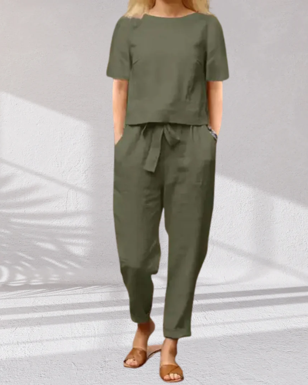 Elegante set da donna in cotone