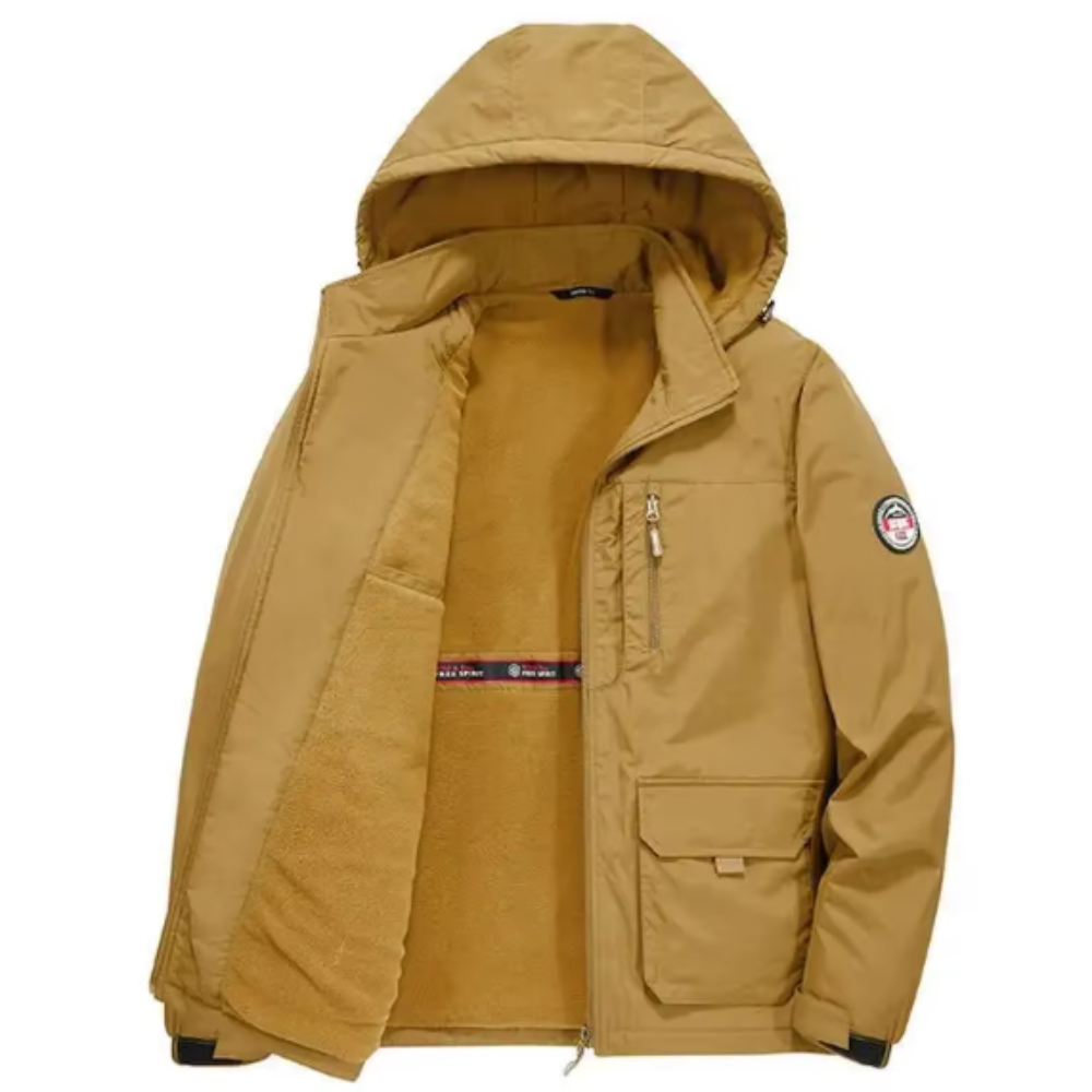 Giacca foderata in pile ispessito