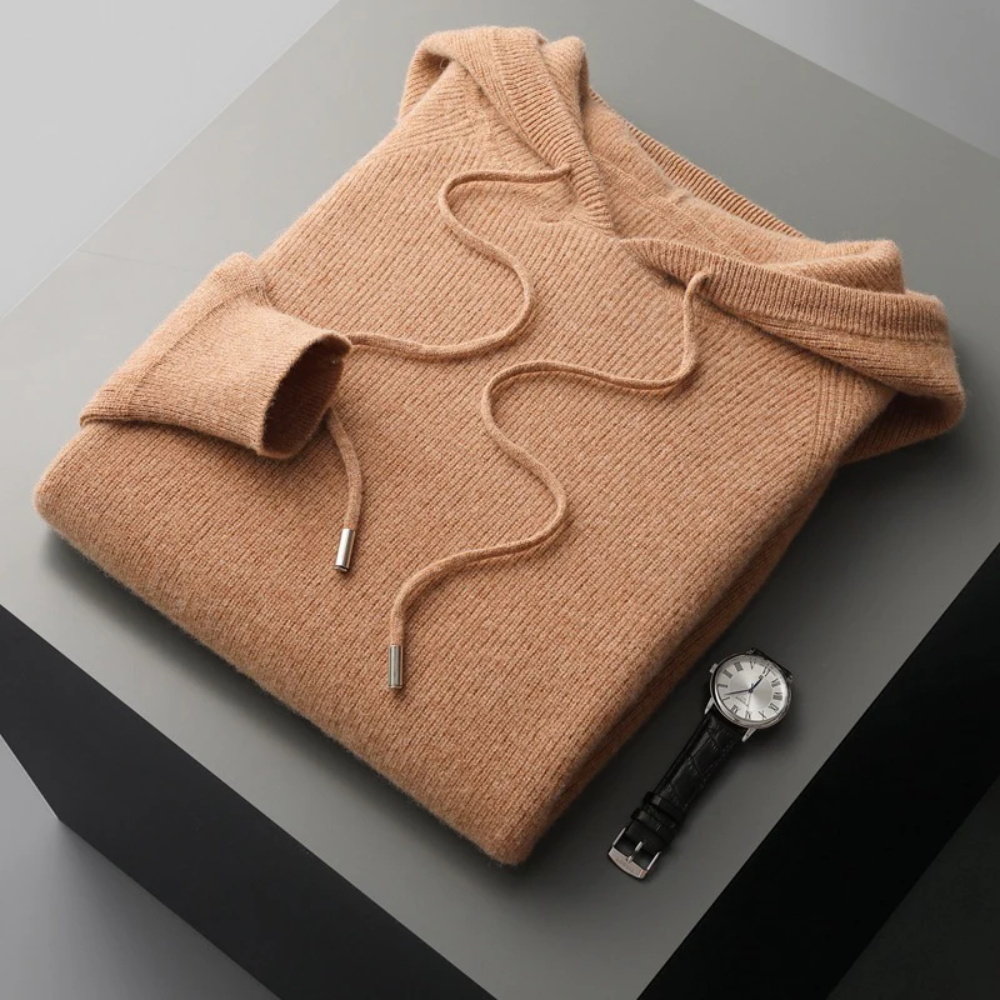 Felpa con cappuccio Arezzo in lana merino