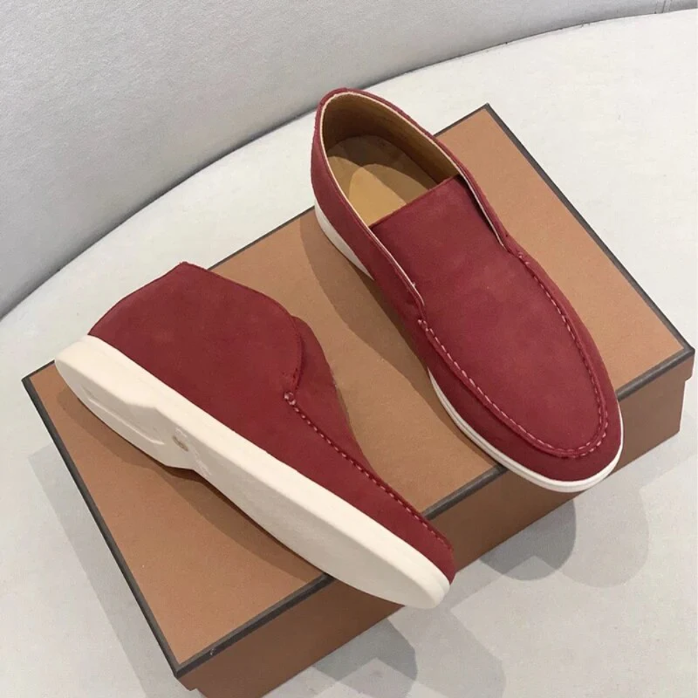 Mocassini casual in pelle scamosciata