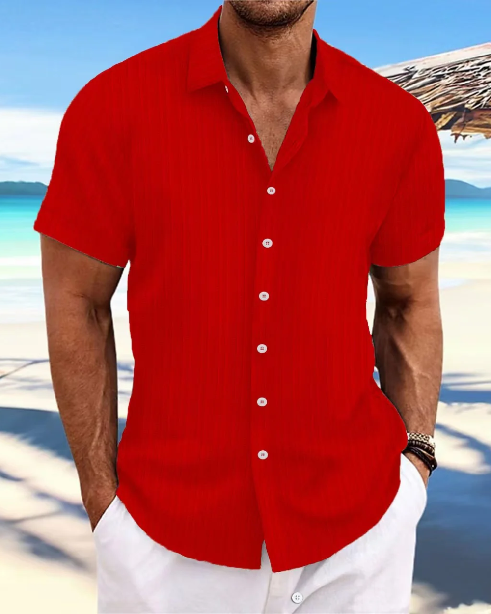 Camicia casual a maniche corte