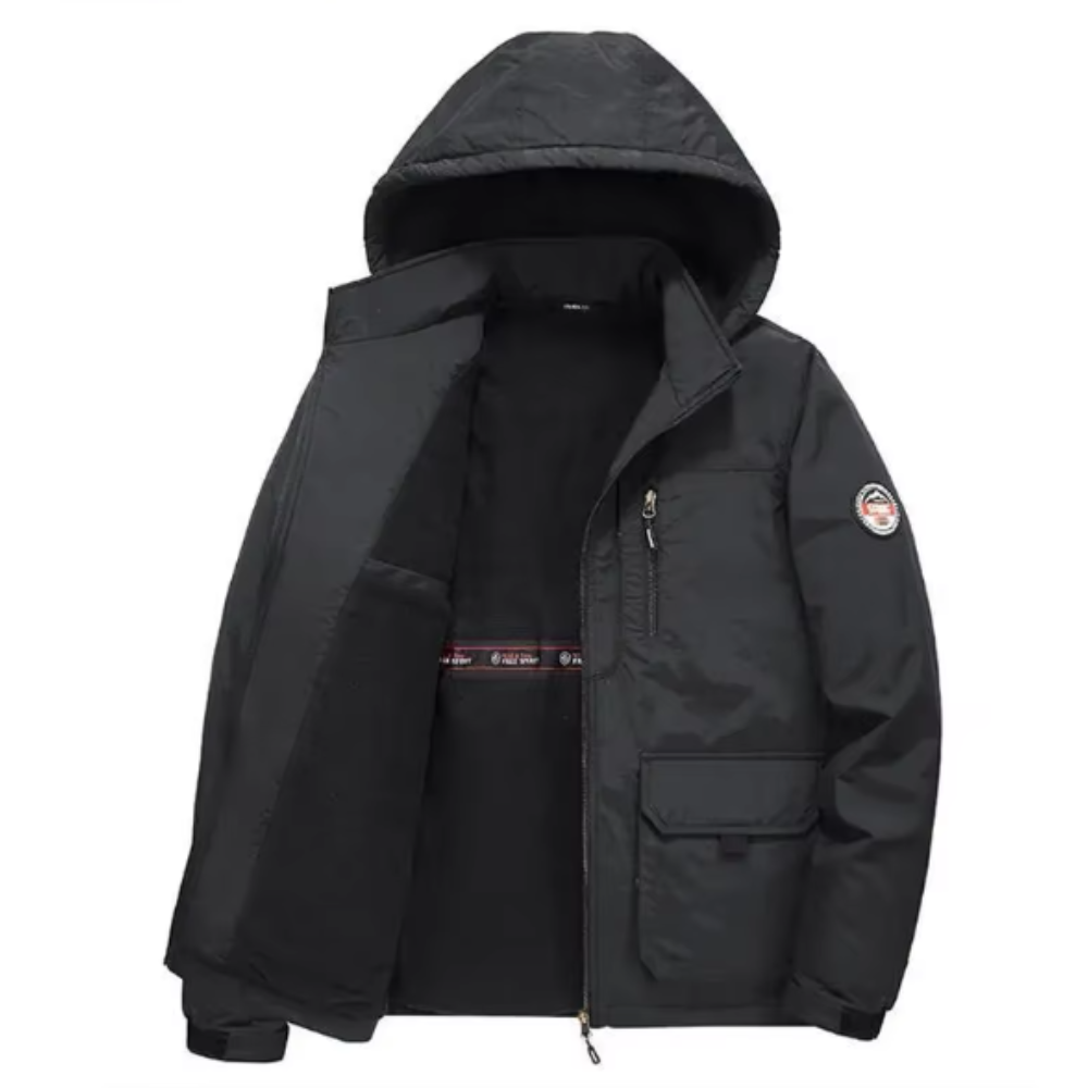 Giacca foderata in pile ispessito