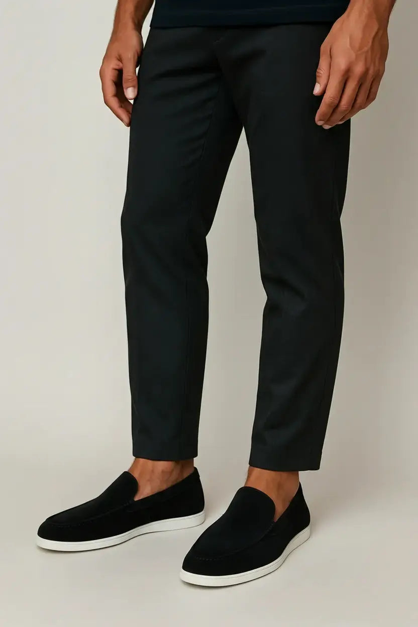 Mocassini eleganti in pelle scamosciata