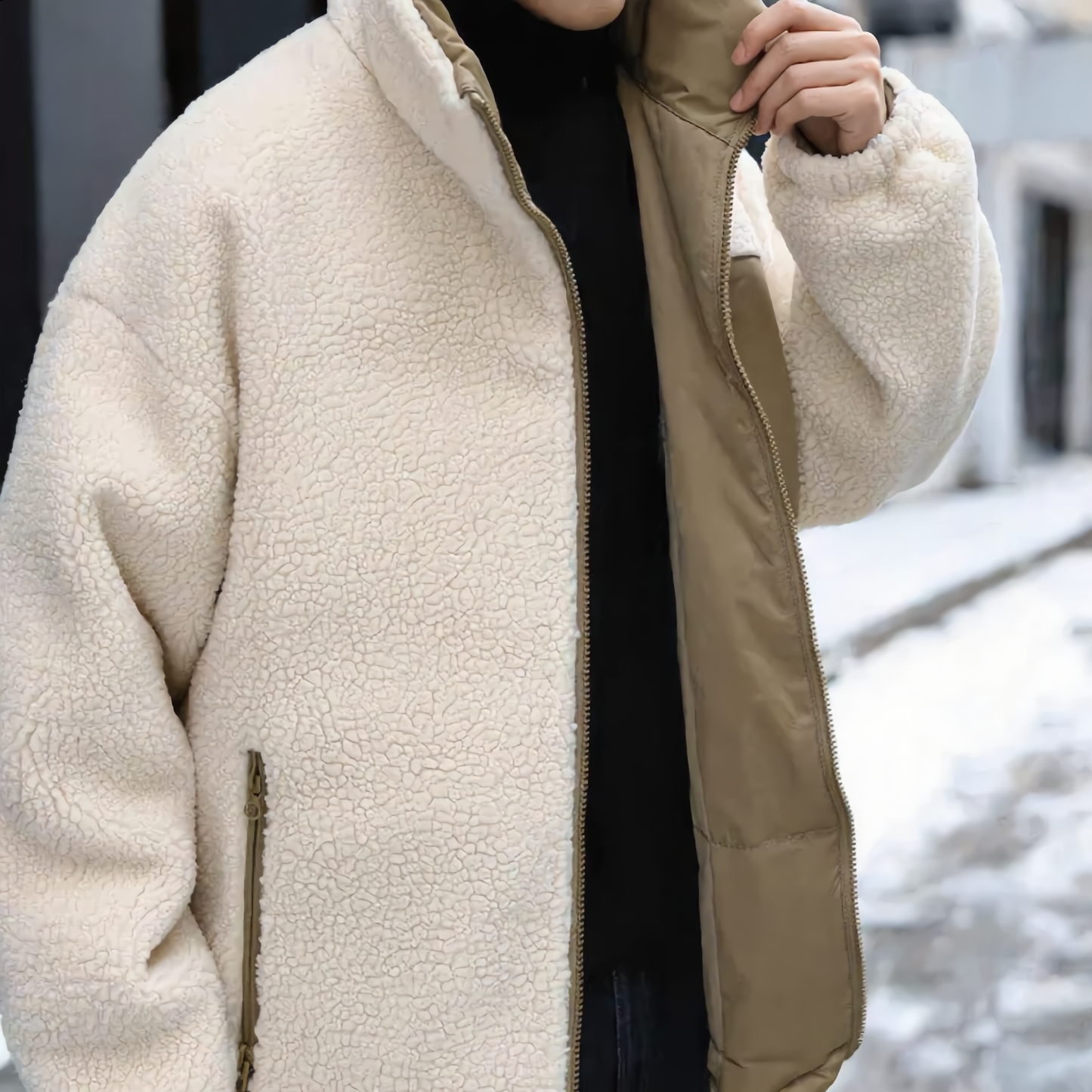 Elegante giacca reversibile