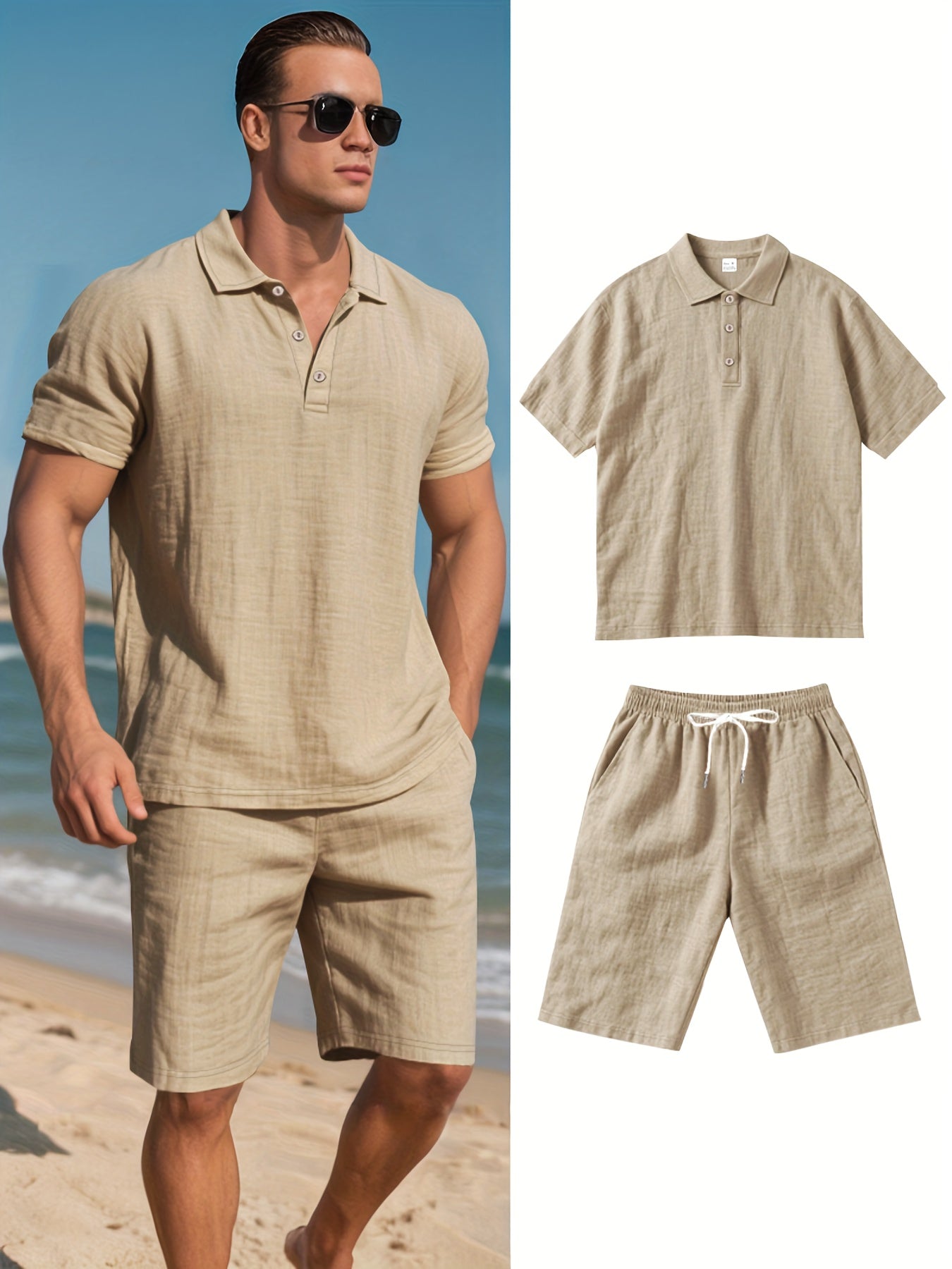 Set da uomo in lino