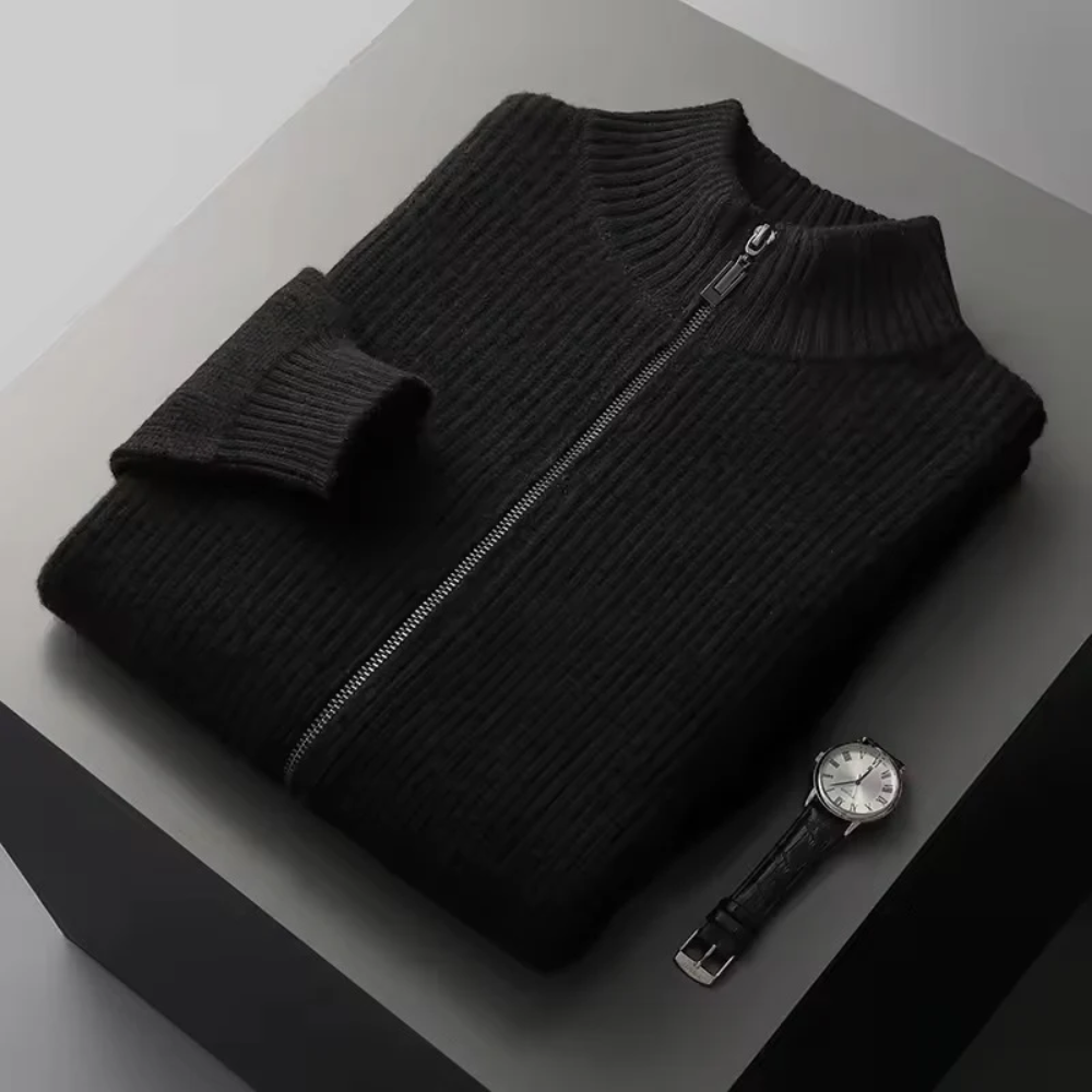 Gilet a coste in cashmere Seychellen