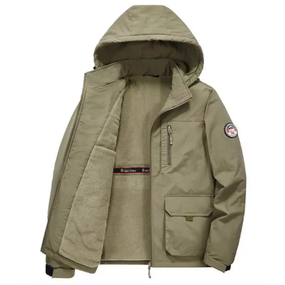 Giacca foderata in pile ispessito