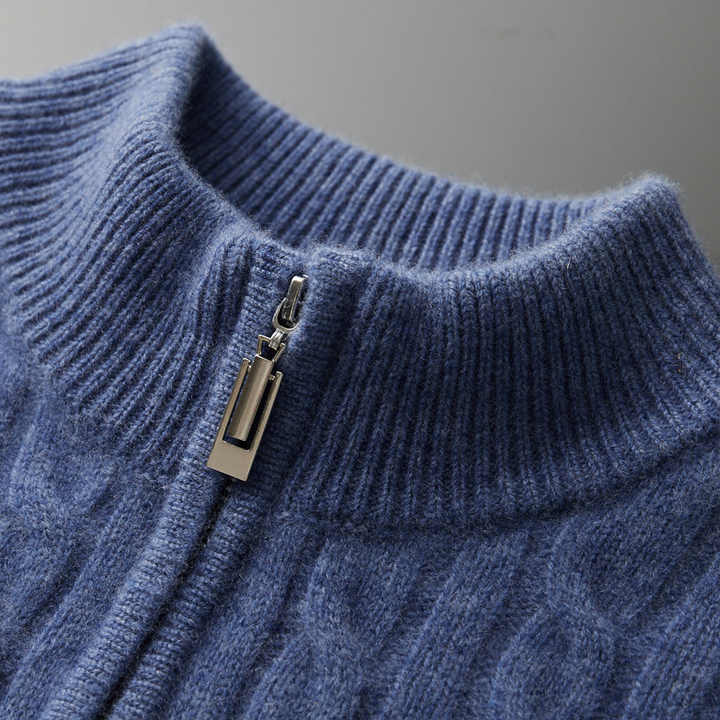Deneb Cashmere Tessuto Mezza Zip