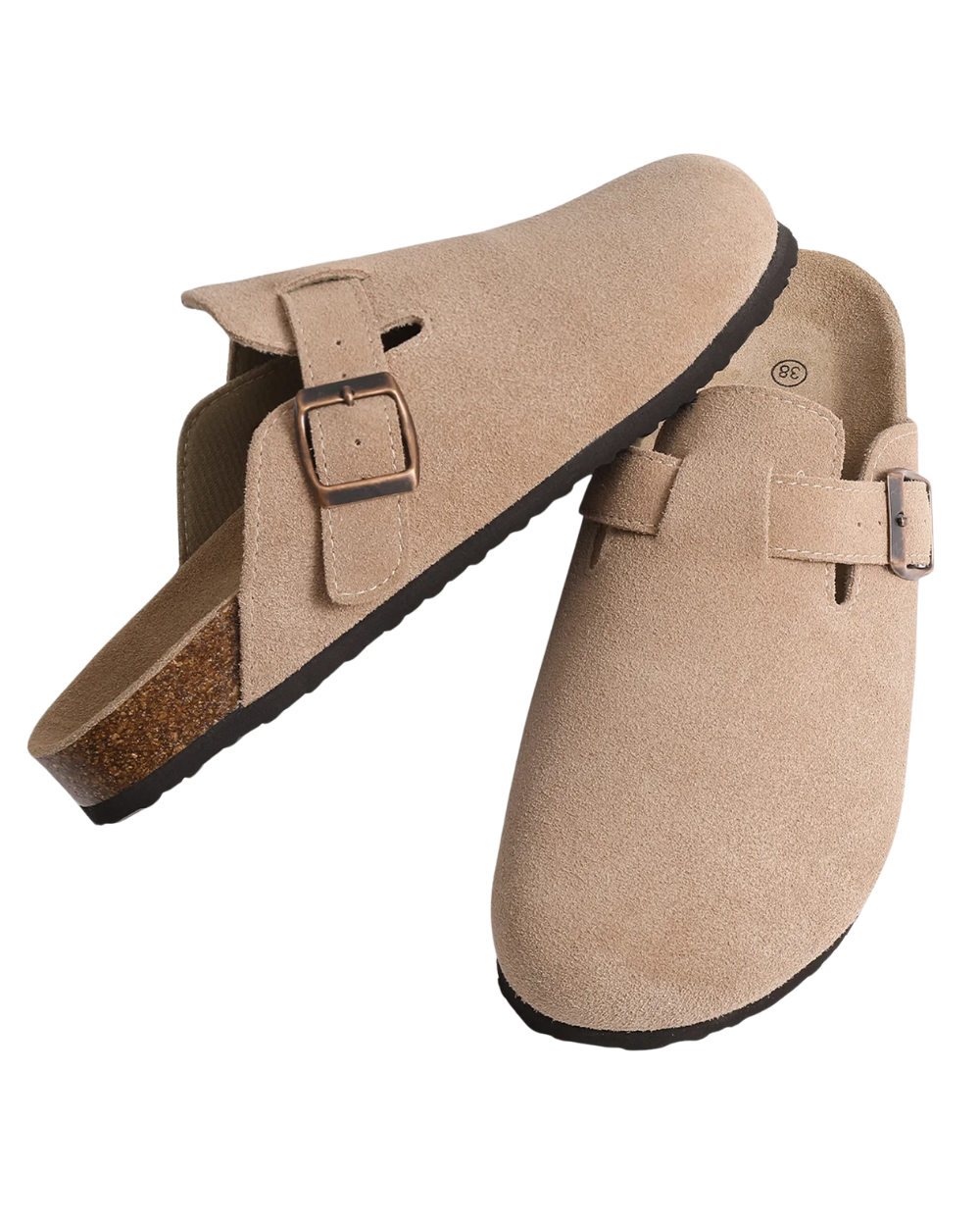 Zoccoli Oxford in pelle scamosciata