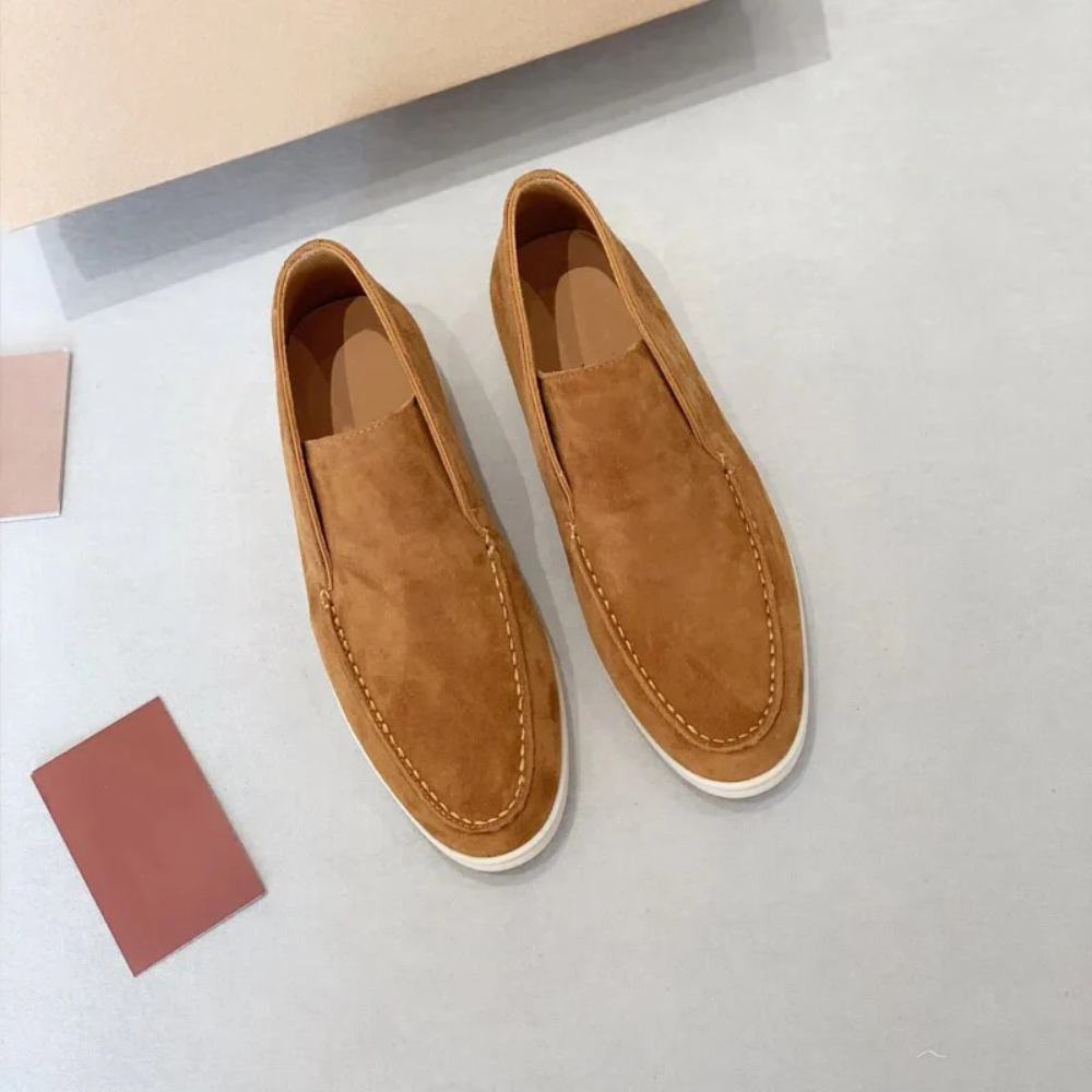 Mocassini casual in pelle scamosciata