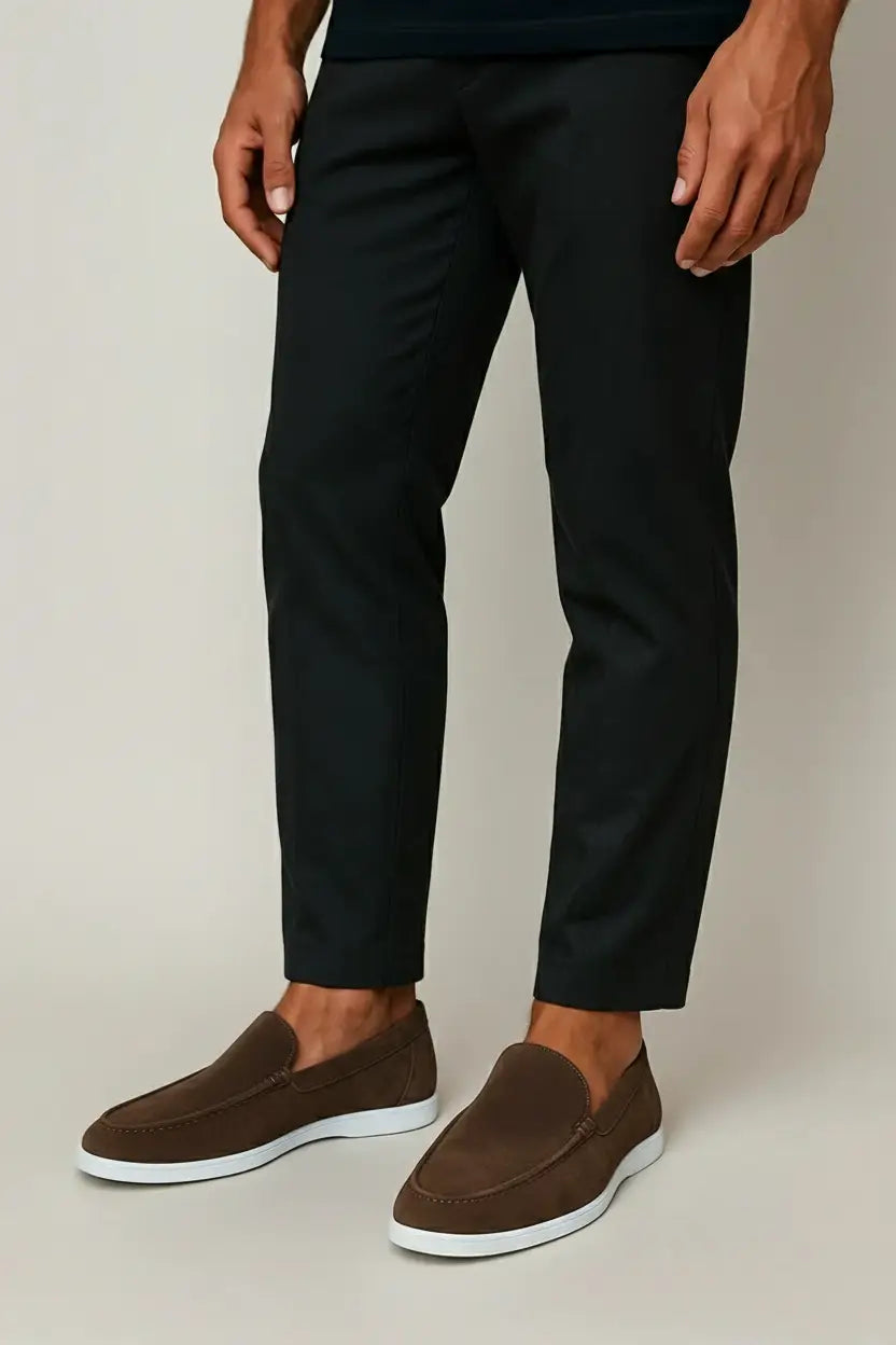 Mocassini eleganti in pelle scamosciata