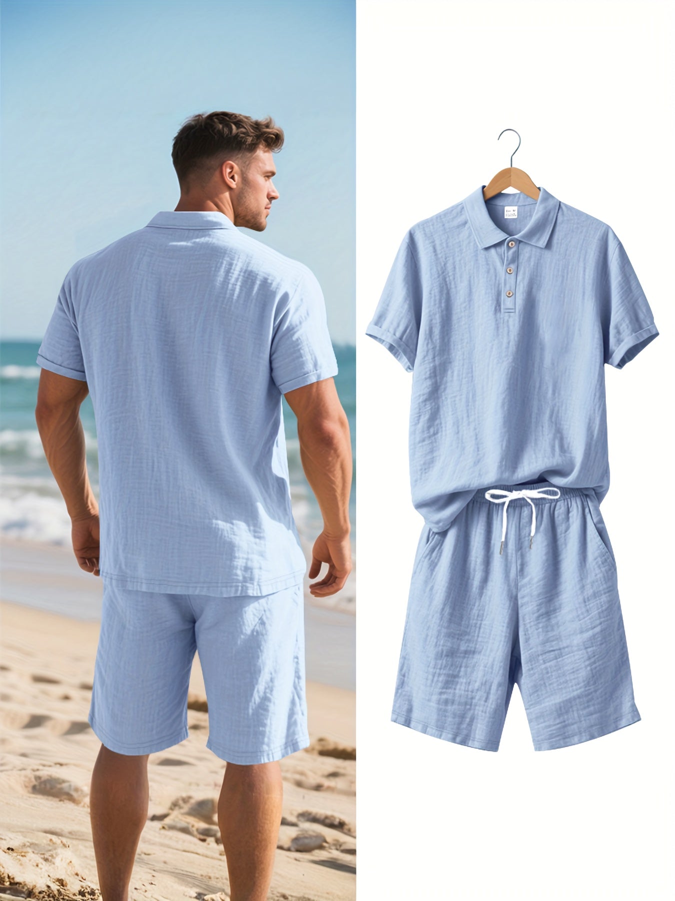 Set da uomo in lino