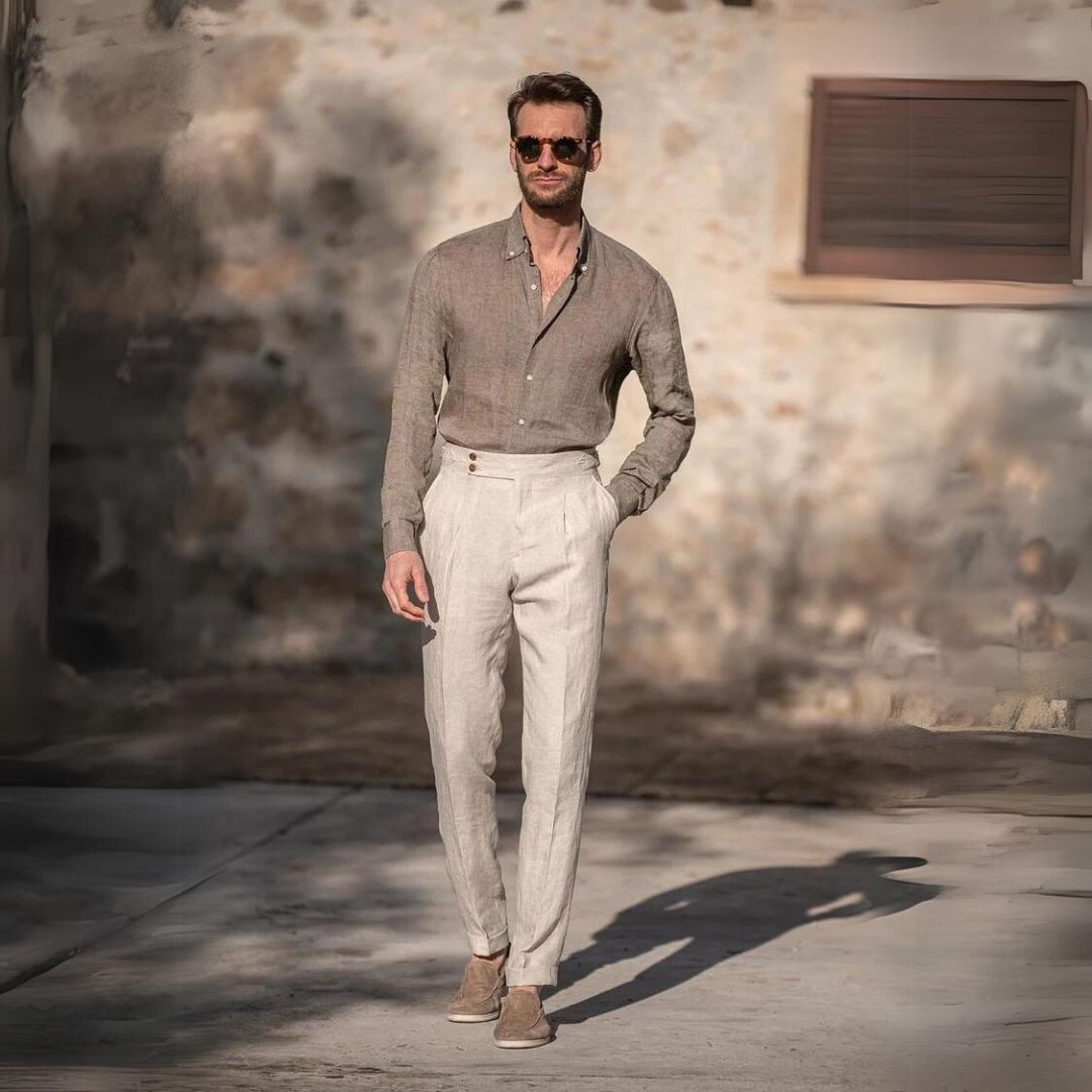 Pantalone in lino Gold Coast
