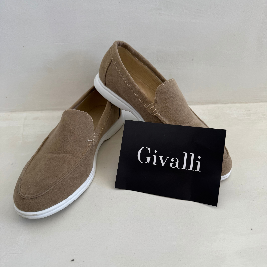 Mocassini Givalli in pelle scamosciata