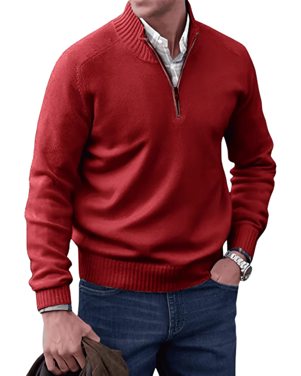 Maglione casual con zip