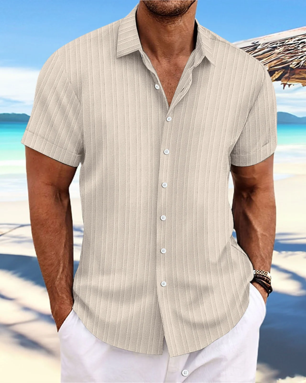 Camicia casual a maniche corte