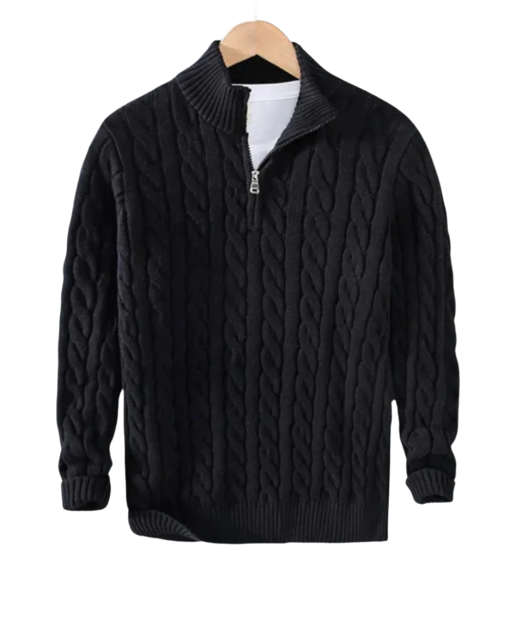 Maglione con mezza zip Pietro