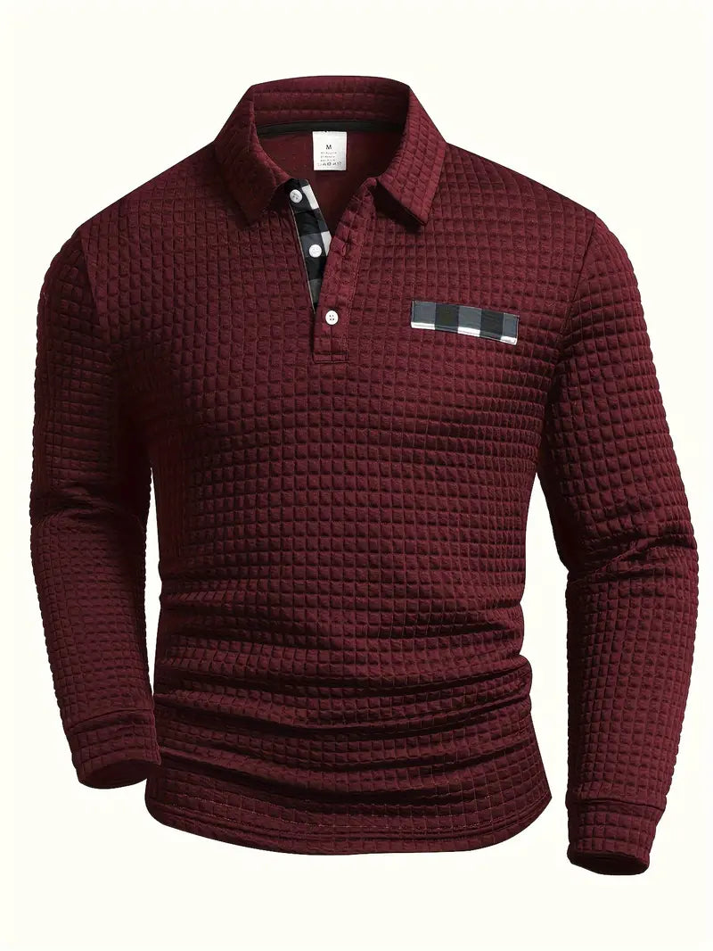 Maglione polo a coste